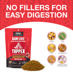Freeze-Dried Raw Topper Beef Recipe for Dogs and Cats